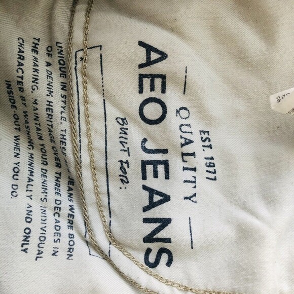 American Eagle Outfitters Men's Light Gray Jeans W33"x L30" Original Straight %% - Picture 7 of 8